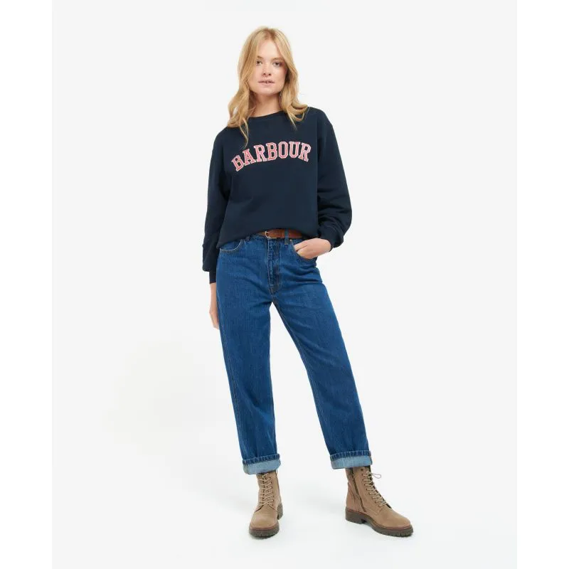 Barbour Northumberland Ladies Crew Neck Sweatshirt - Navy