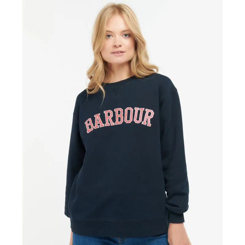 Barbour Northumberland Ladies Crew Neck Sweatshirt - Navy