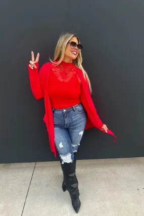 BLAKELEY SIERRA CARDIGAN IN RED