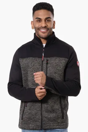 Canada Weather Gear Zip Up Fleece Lightweight Jacket - Black