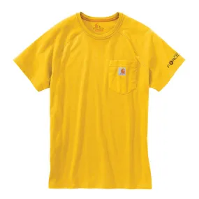 Carhartt Men's Tall Mustard Yellow Force Cotton S/S T-Shirt