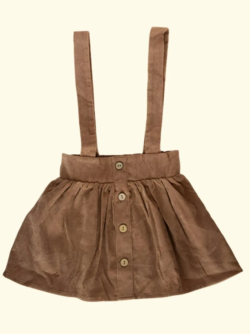Corduroy Suspender Skirt