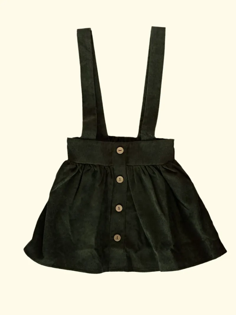 Corduroy Suspender Skirt
