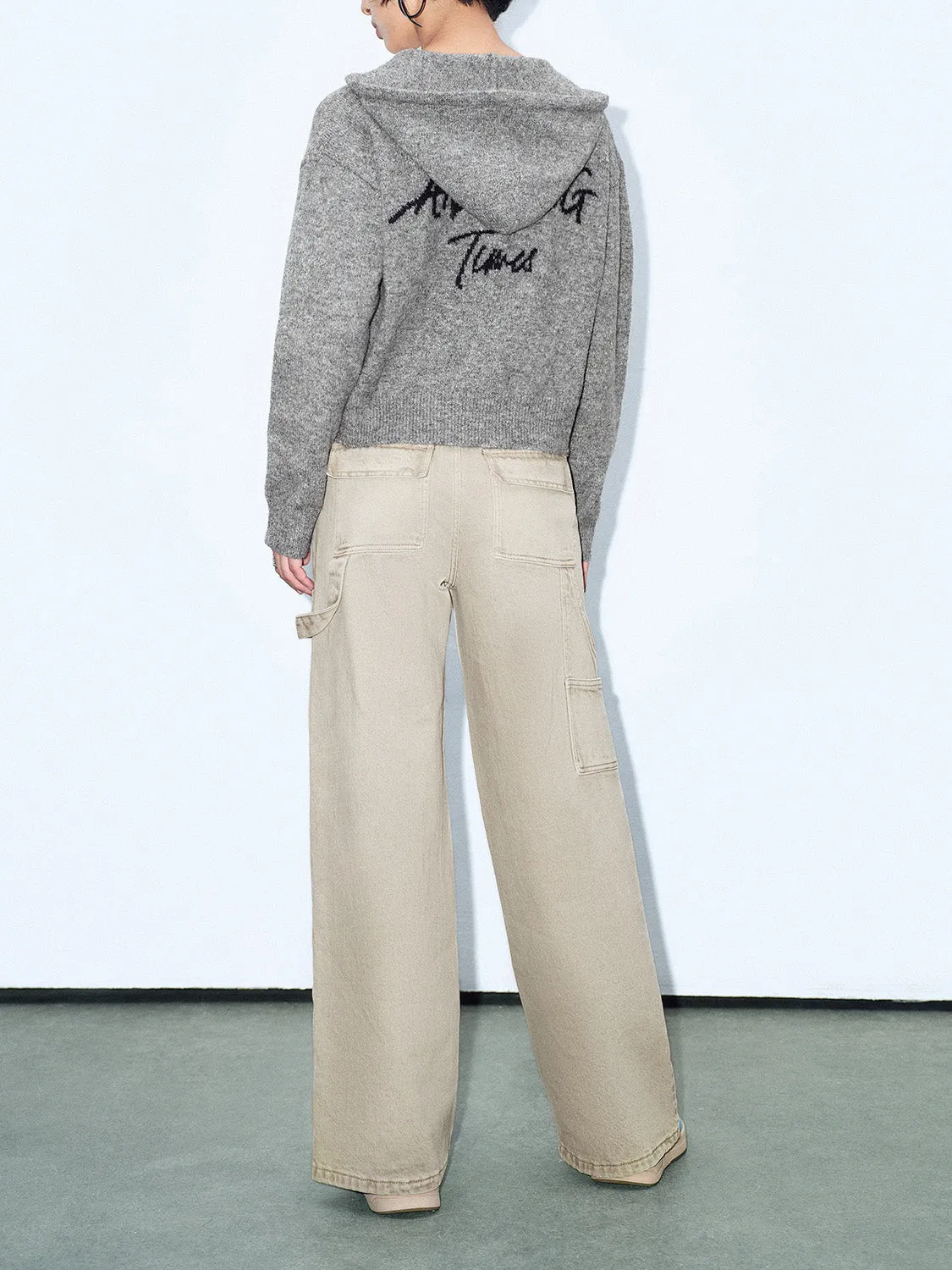 Crew Neck Loose Knitted Cardigans
