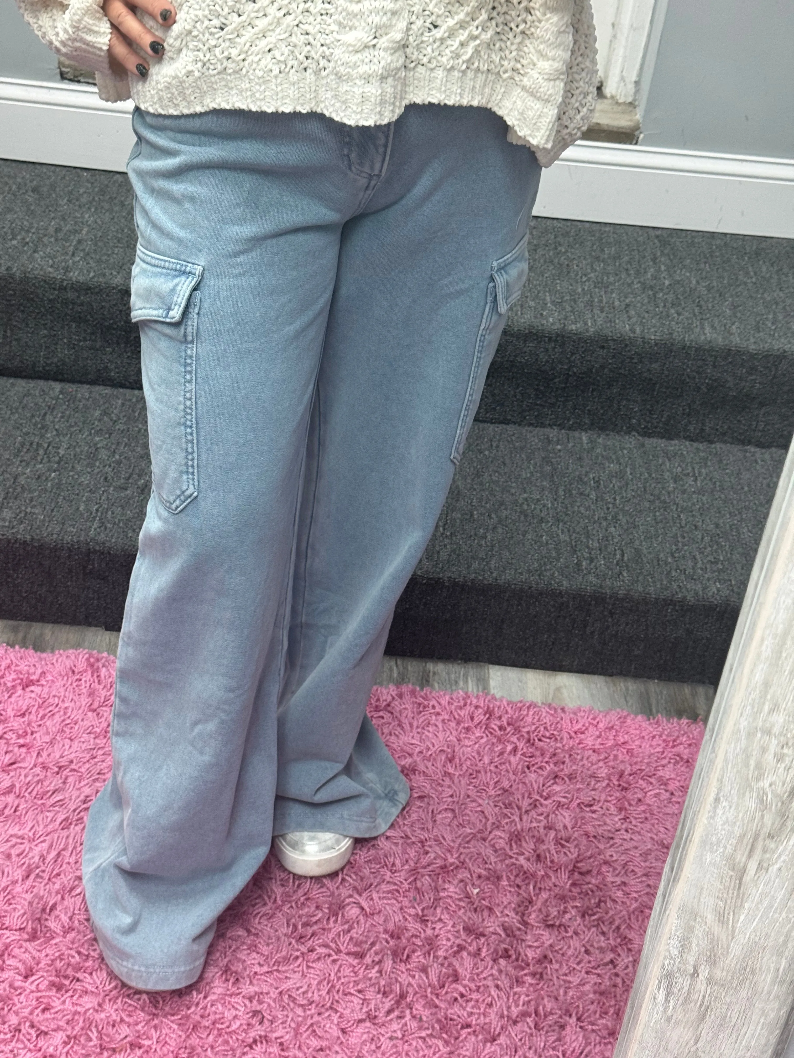 Denim Sweatpants - Black or Blue