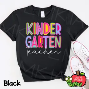 Doodle Colorful Grade Level Teacher Team T-Shirts