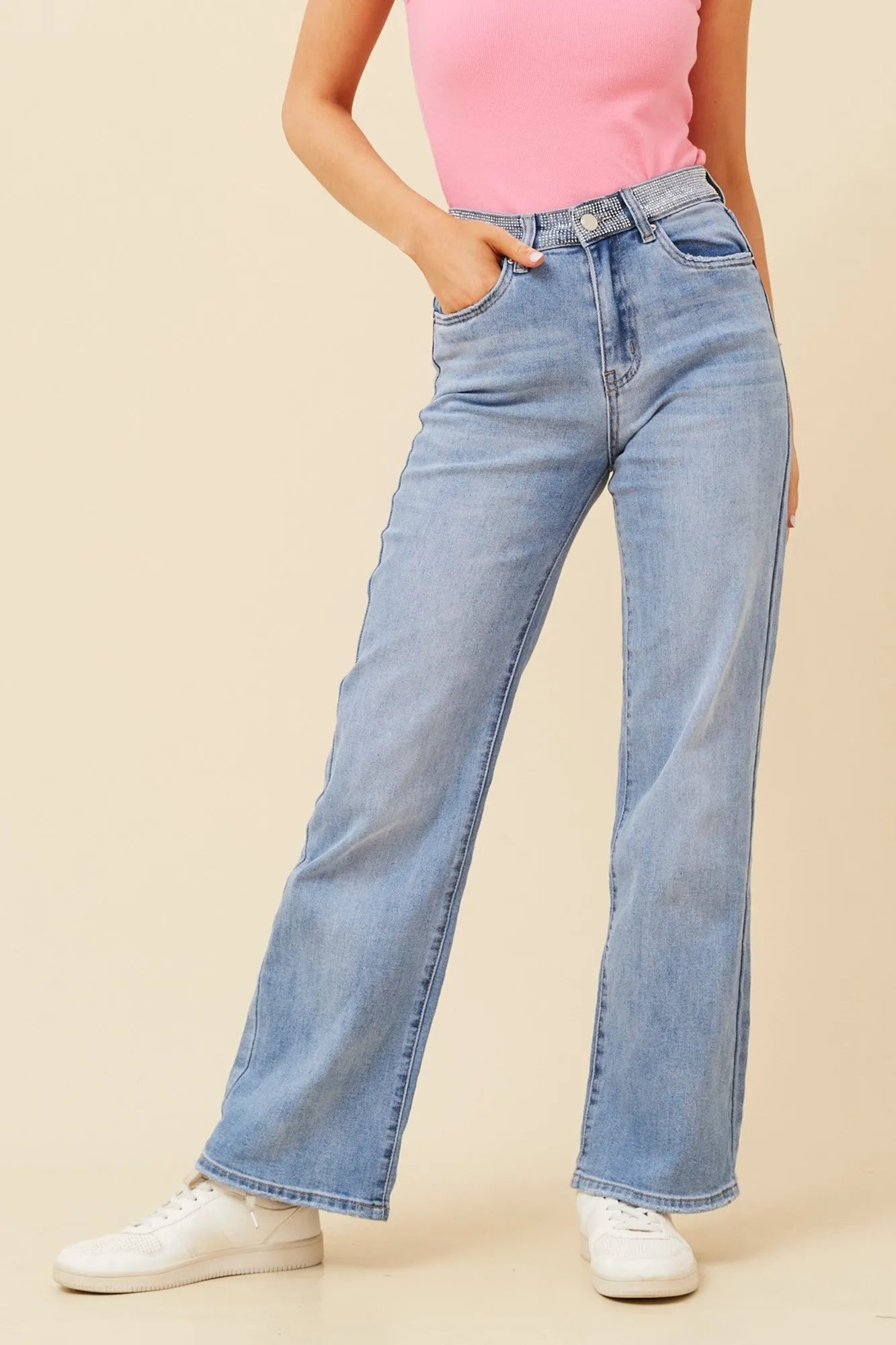 FABIENNE DIAMANTE DENIM PANTS