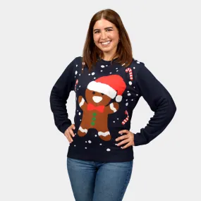 Gingerbread Couple's Blue Ugly Christmas Sweater