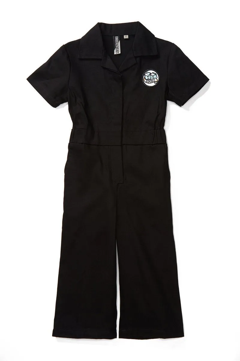 Girl’s Lucky Grease Monkey Coveralls - Black - Select Size