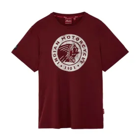 Indian Motorcycle Mens Circle Headdress T-Shirt Red