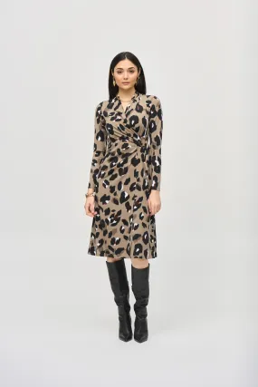 Joseph Ribkoff Women's Silky Knit Animal Print Wrap Dress