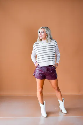 Kelli Faux Leather Shorts