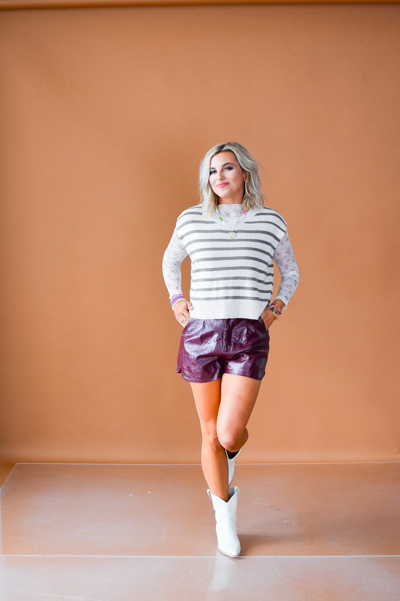 Kelli Faux Leather Shorts