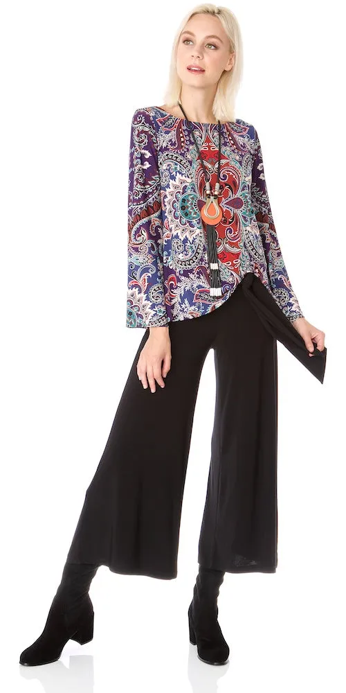 Kyra Medallion Top, plum mix