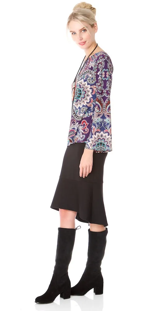Kyra Medallion Top, plum mix