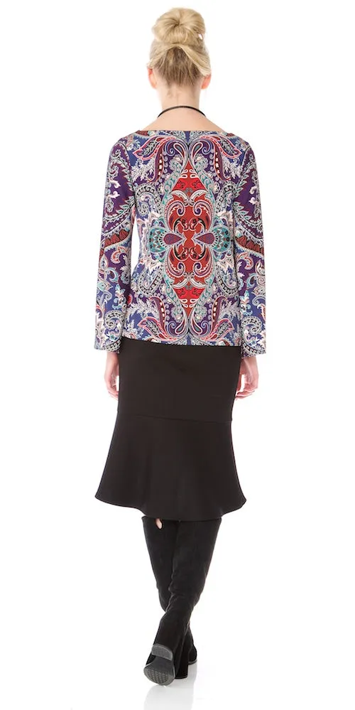 Kyra Medallion Top, plum mix