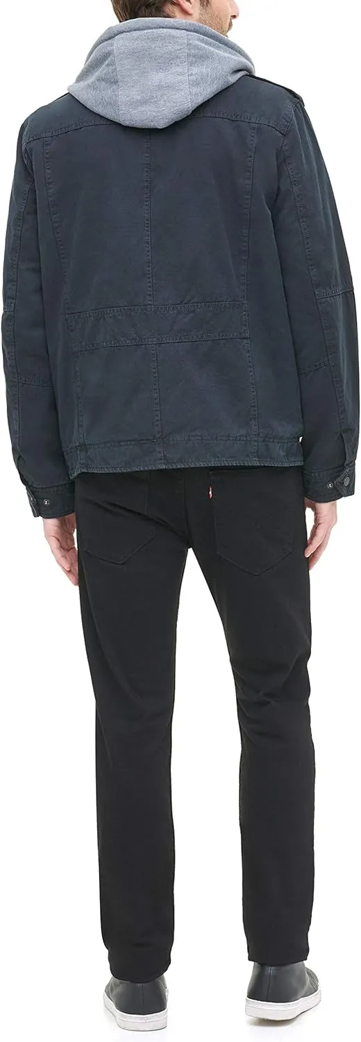 Levi's Men's Cotton Hooded Military Jacket All sizes available