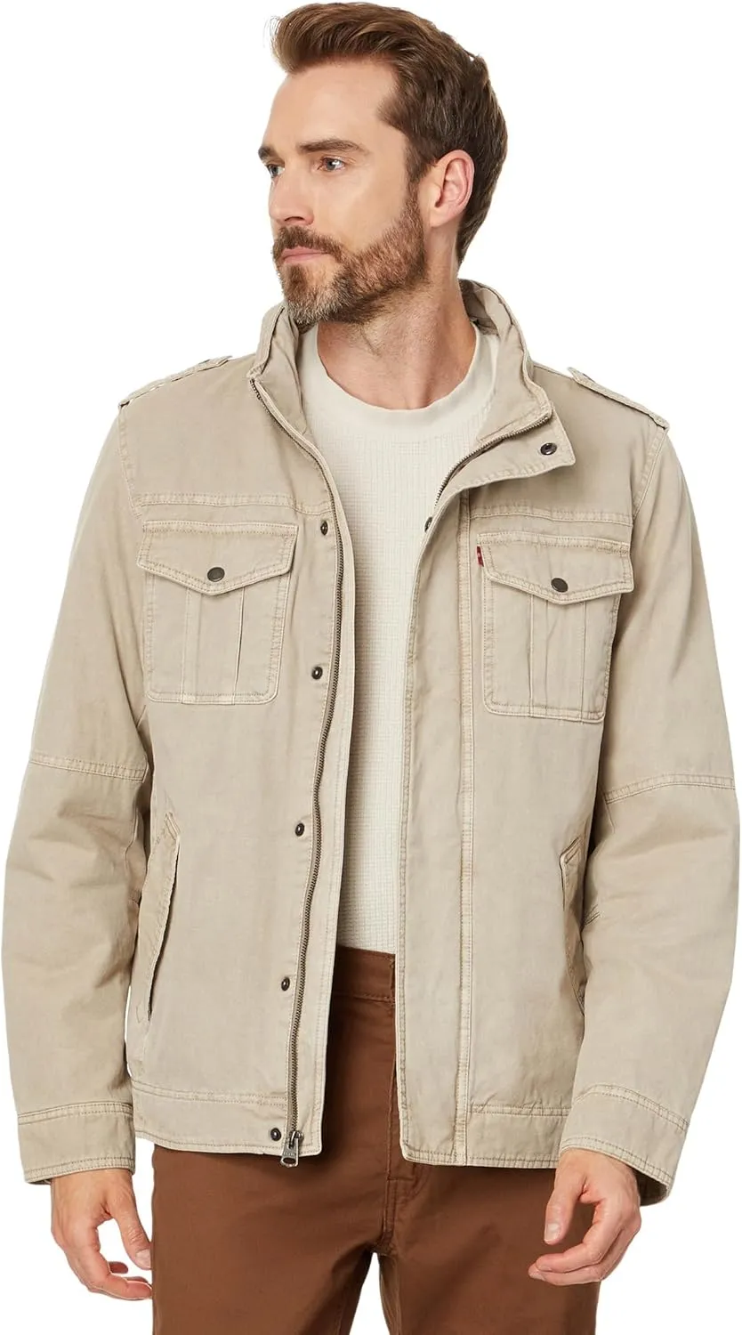 Levi's Men's Cotton Hooded Military Jacket All sizes available