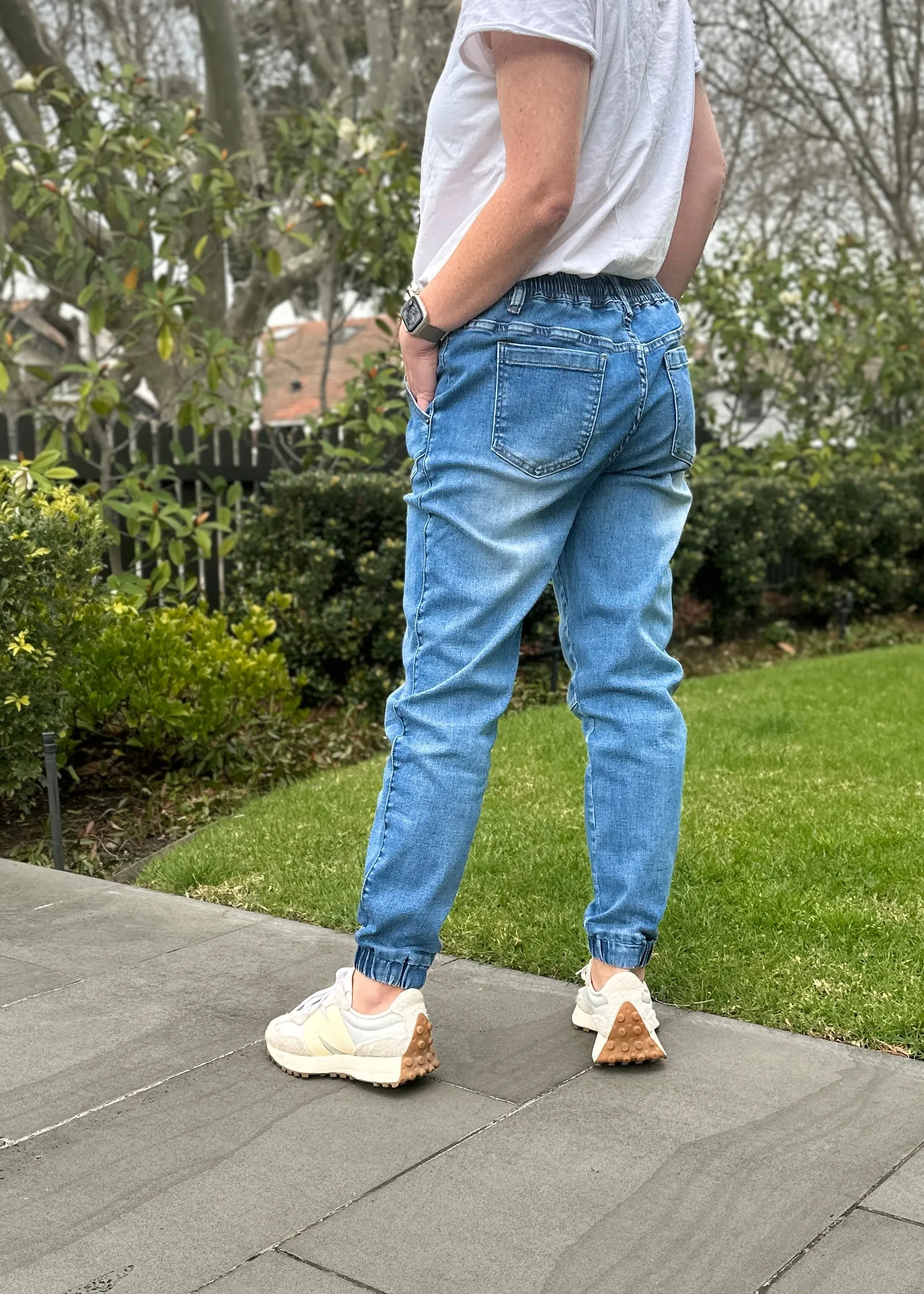 Libby Denim Jogger - Vintage Blue