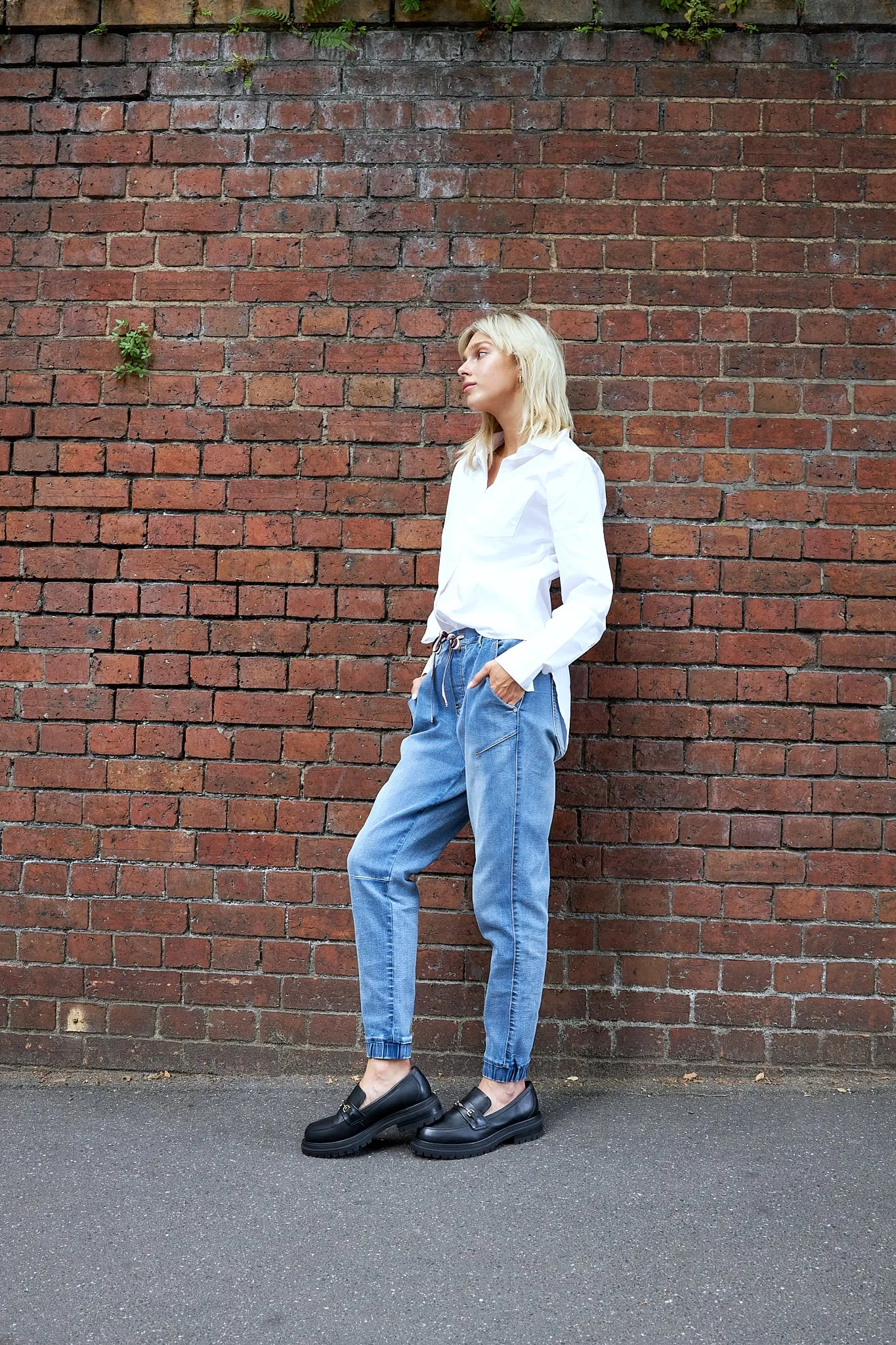 Libby Denim Jogger - Vintage Blue
