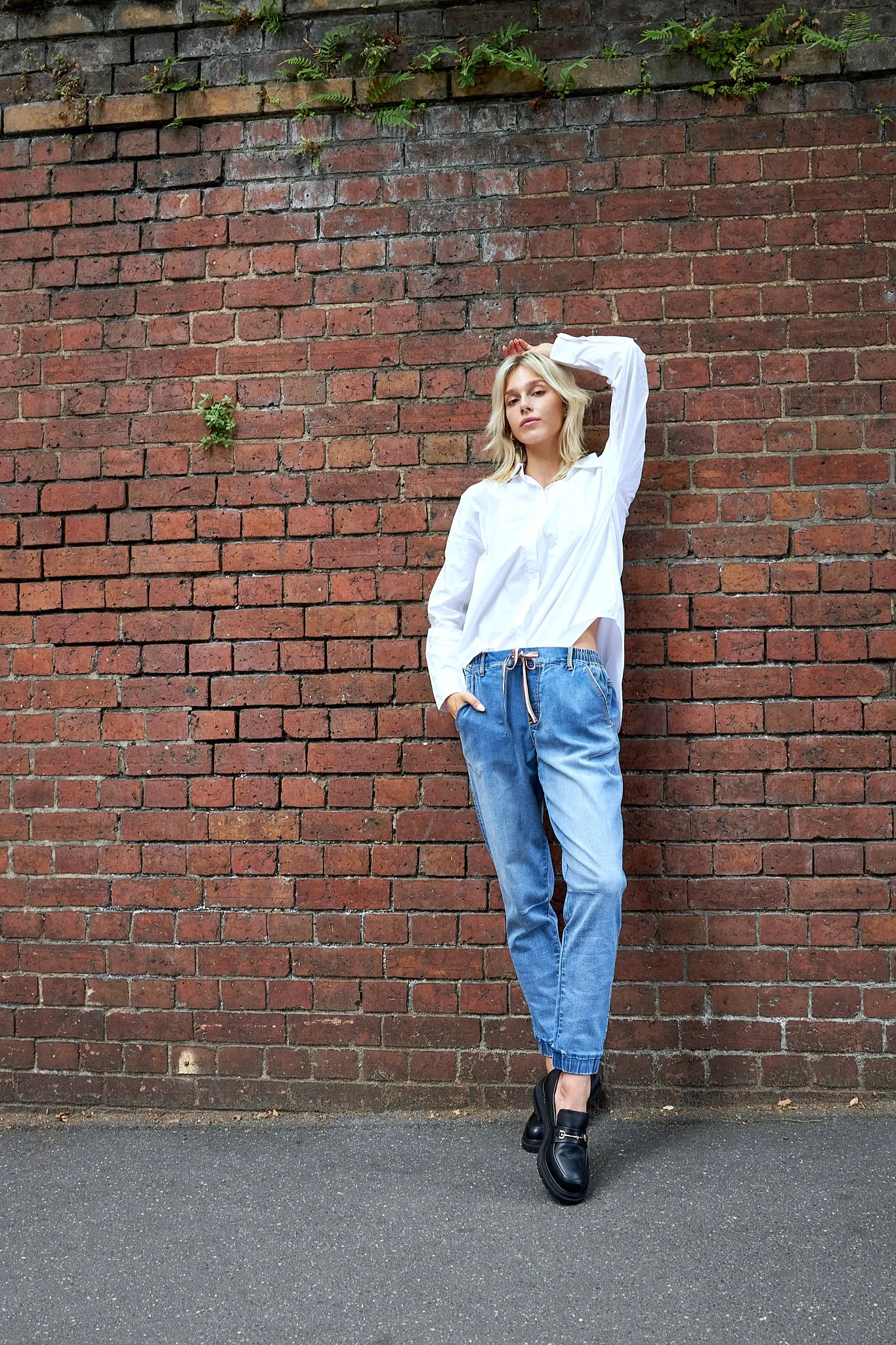 Libby Denim Jogger - Vintage Blue