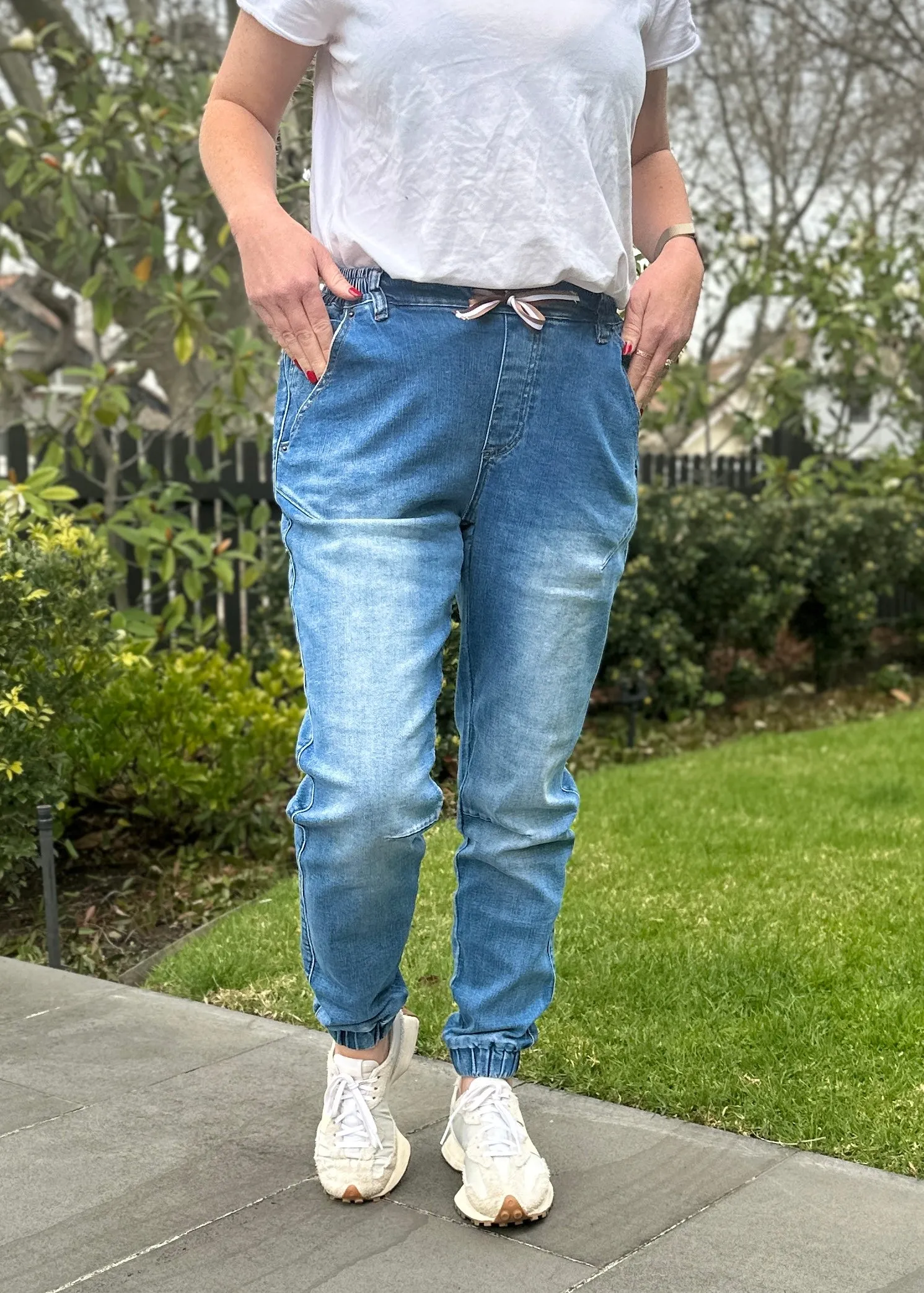 Libby Denim Jogger - Vintage Blue