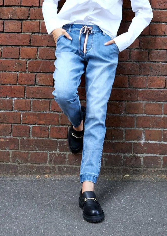 Libby Denim Jogger - Vintage Blue