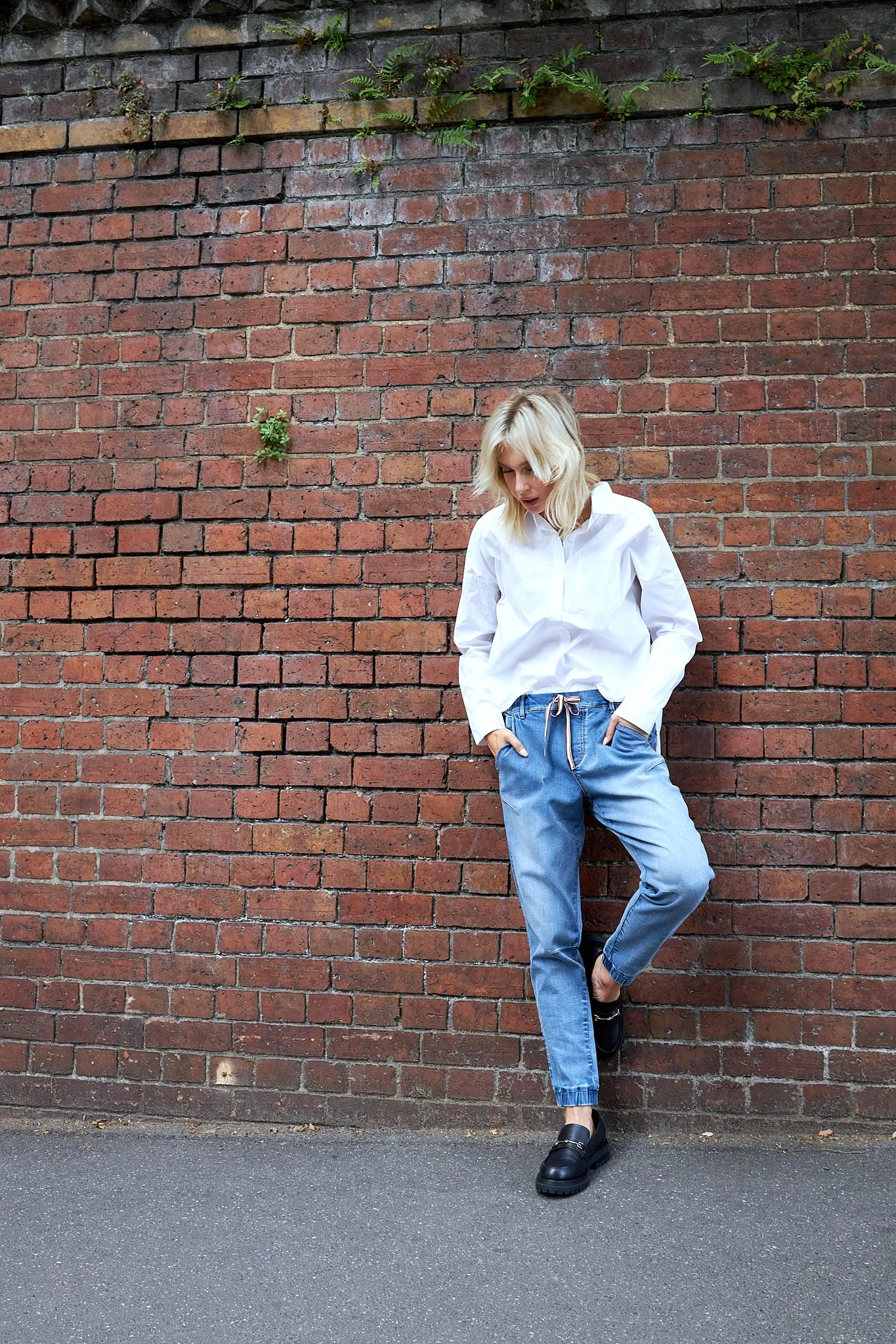 Libby Denim Jogger - Vintage Blue