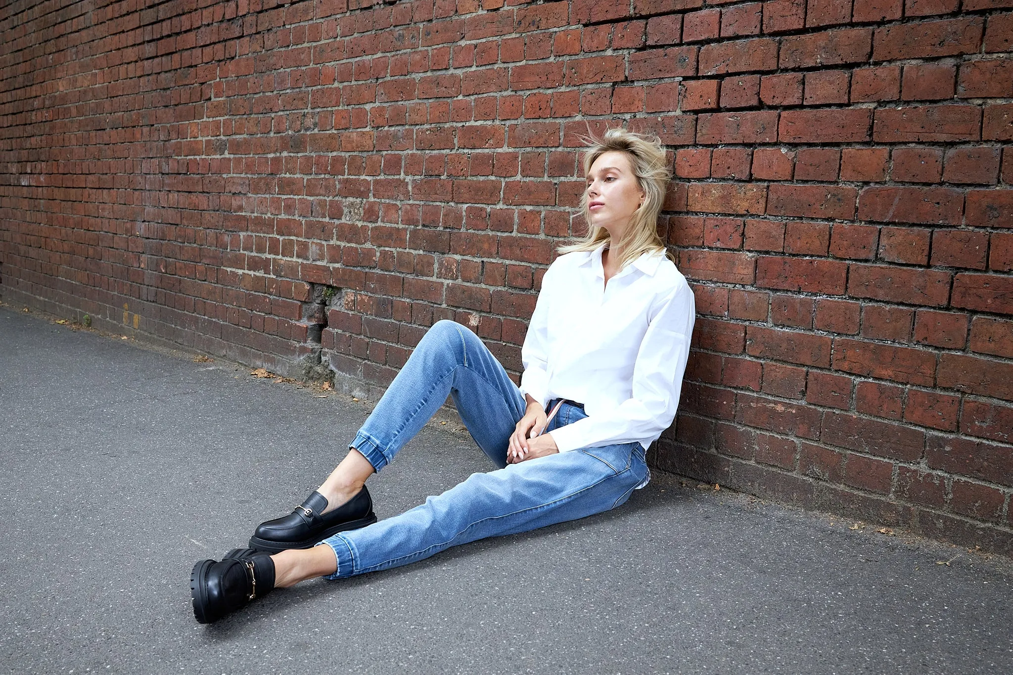Libby Denim Jogger - Vintage Blue