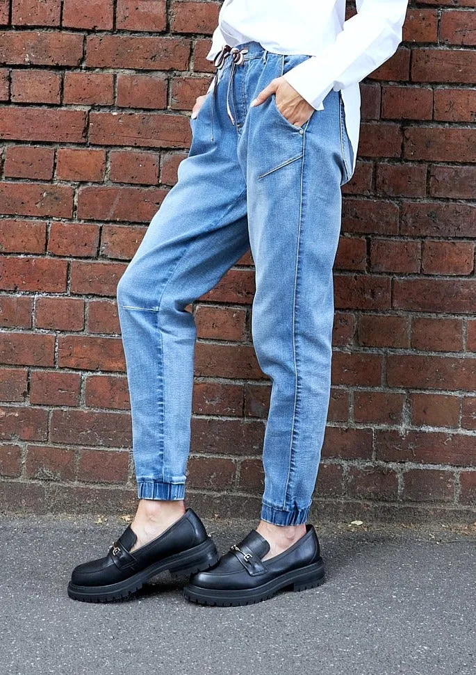 Libby Denim Jogger - Vintage Blue