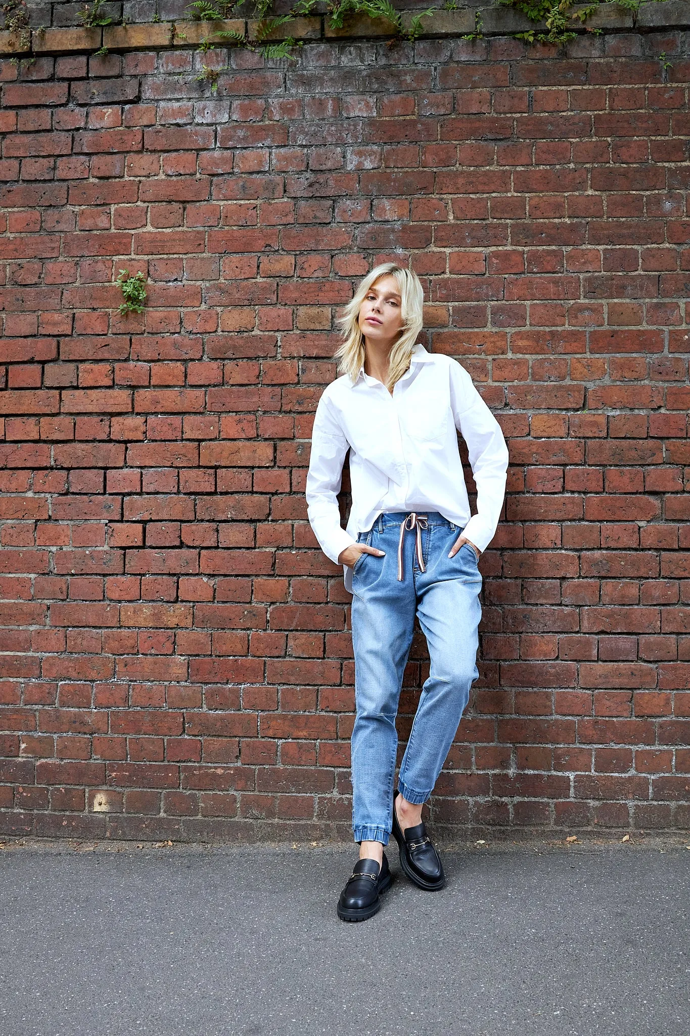 Libby Denim Jogger - Vintage Blue