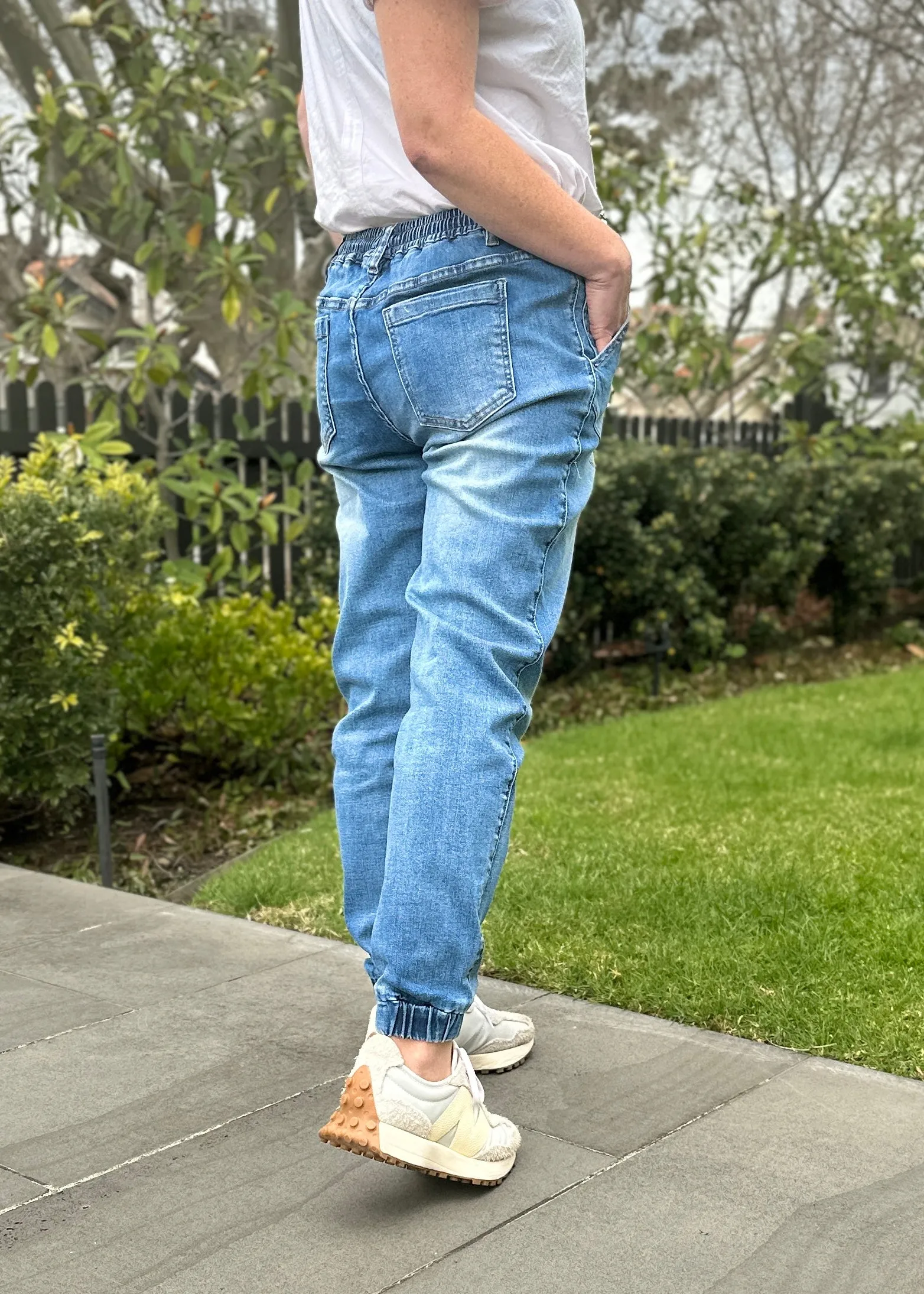 Libby Denim Jogger - Vintage Blue