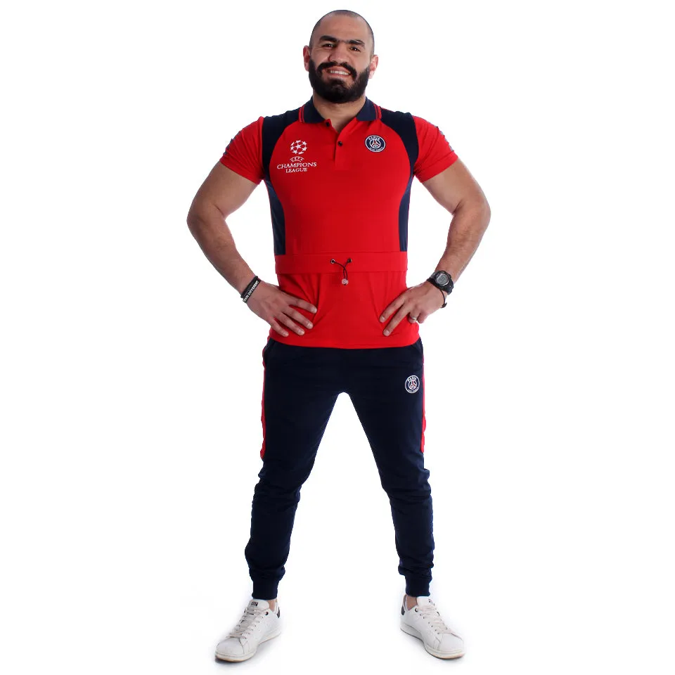 Men Training Suit Red / Navy -7018