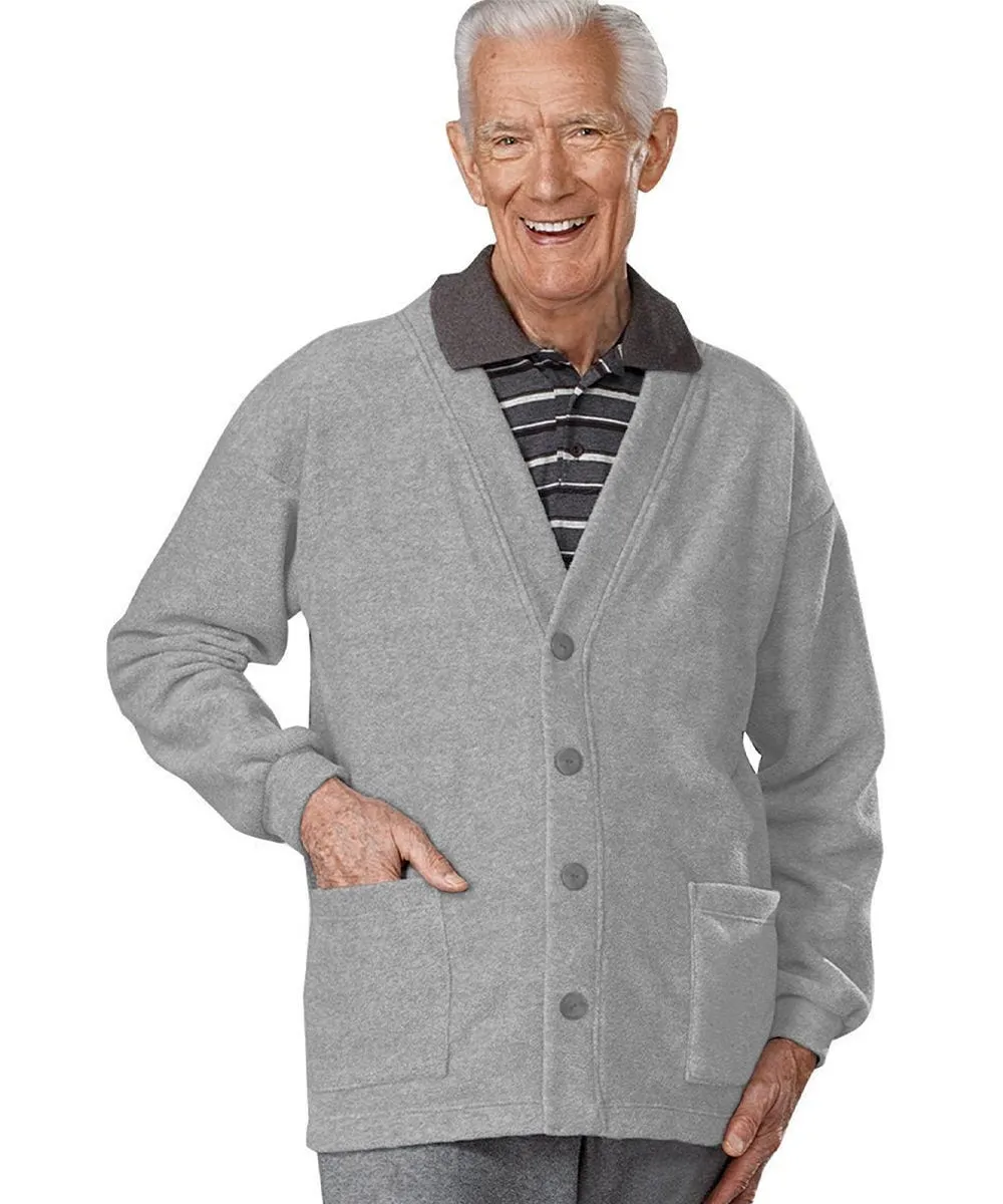 Men's Adaptive Soft Fleece Cardigans