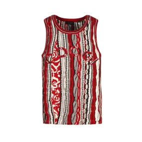 New -COOGI Red-Black Sweater Knit Basketball Jersey