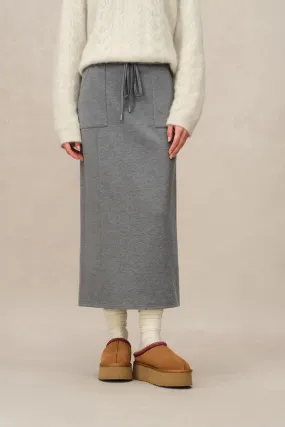 Nicole Sweatpants Skirt in Brushed Cotton Knit