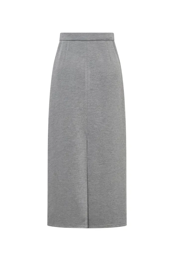 Nicole Sweatpants Skirt in Brushed Cotton Knit