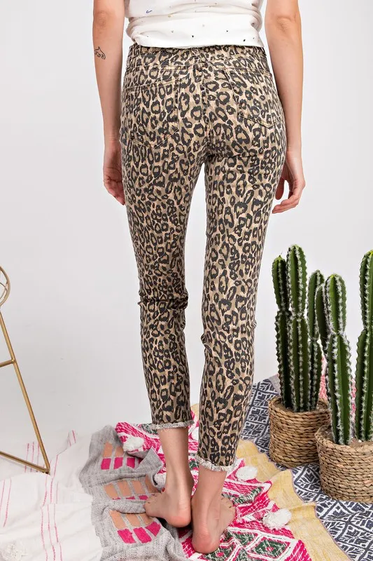 On The Prowl Leopard Print Jeans