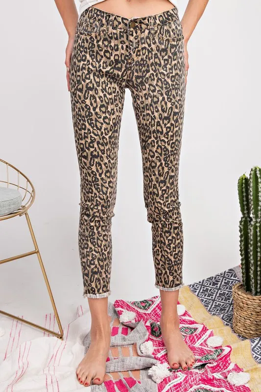 On The Prowl Leopard Print Jeans