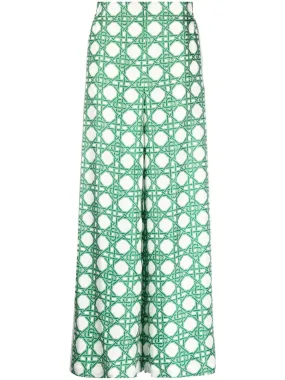 Ping Pong monogram palazzo trousers