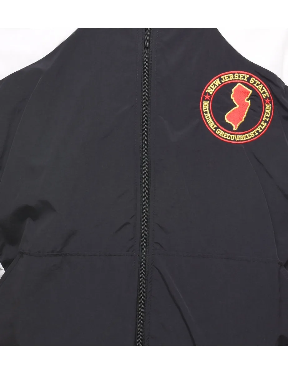 Red, Black & White New Jersey Team Nylon Jacket - XL