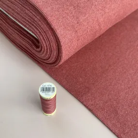 REMNANT 30cm - Henna Melange Tubular Cuff Ribbing Fabric