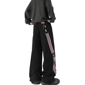 Retro Contrast Stripe Sweatpants