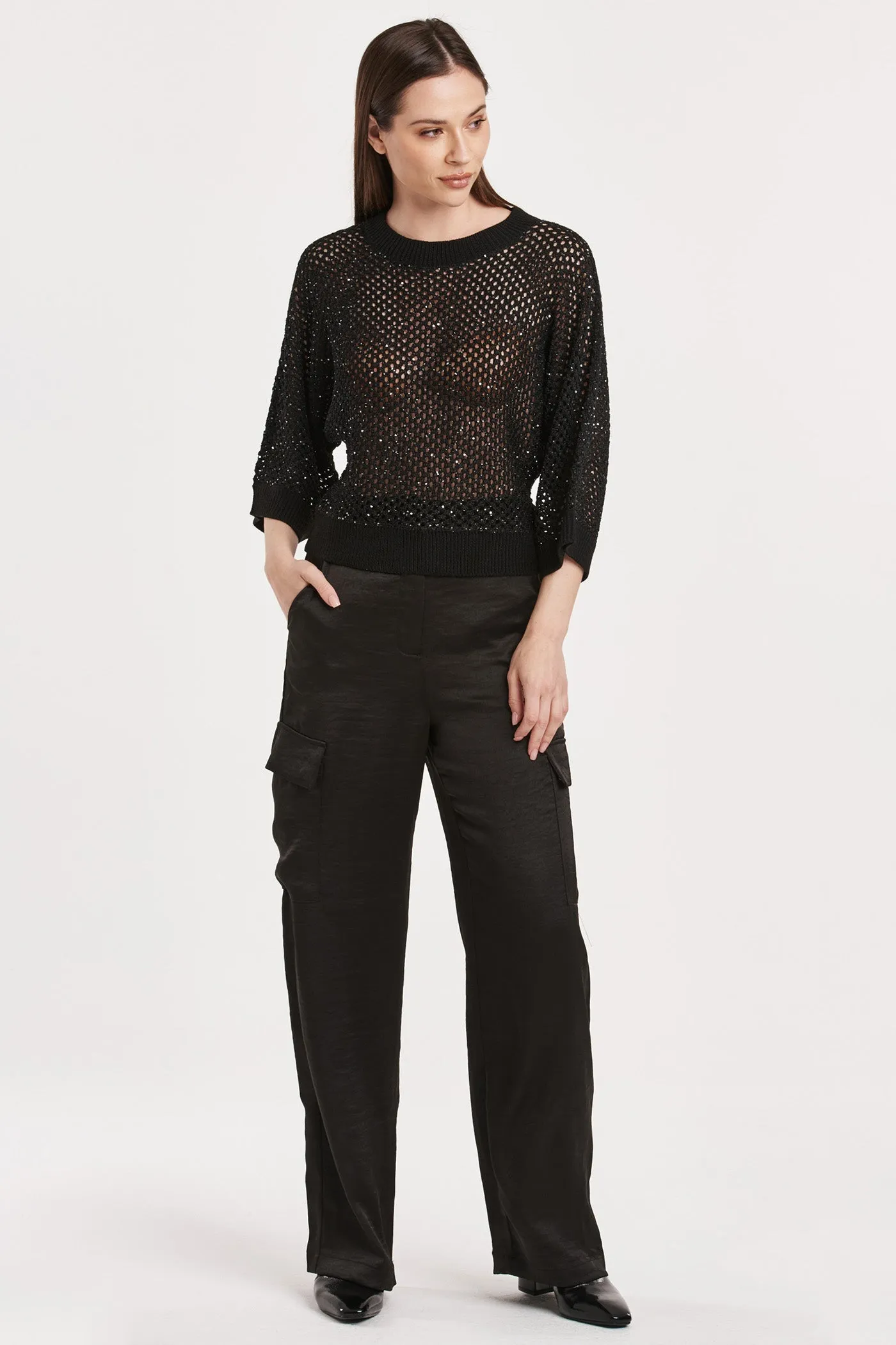 ROSALIA SWEATER BLACK SEQUIN