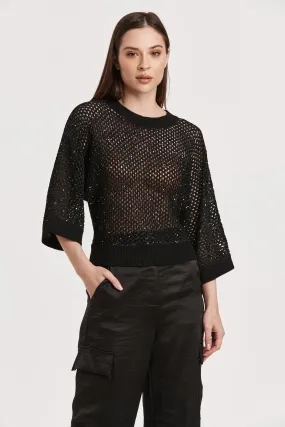 ROSALIA SWEATER BLACK SEQUIN