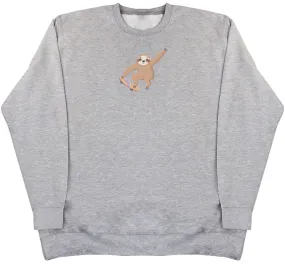 Skating Sloth - Kids Oversized Comfy Sweater