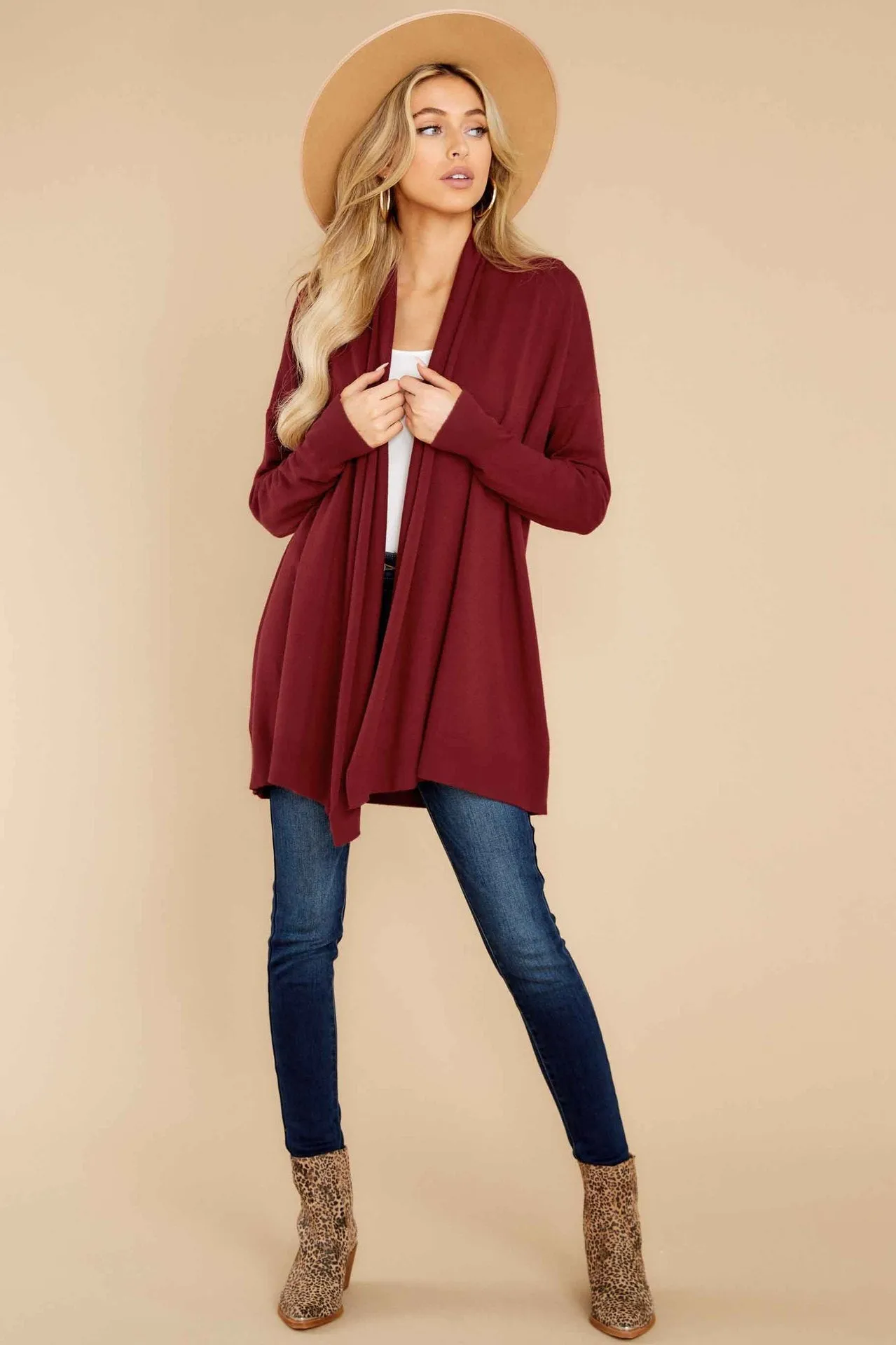 Solid Color Soft Knit Ladies Outerwears Elegant Wholesale Cardigans Fashion