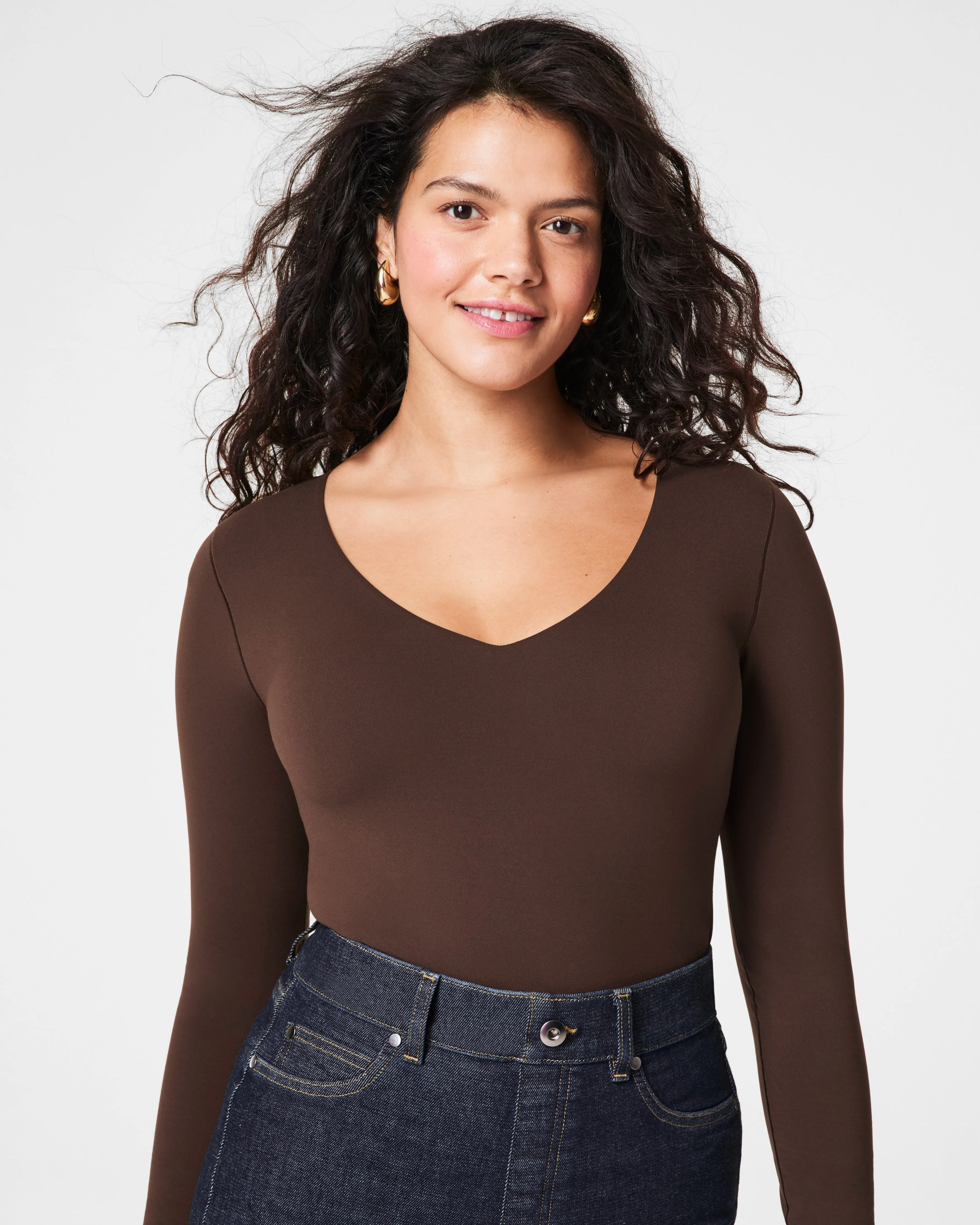 SPANX® Fit-To-You Long Sleeve V-Neck Top