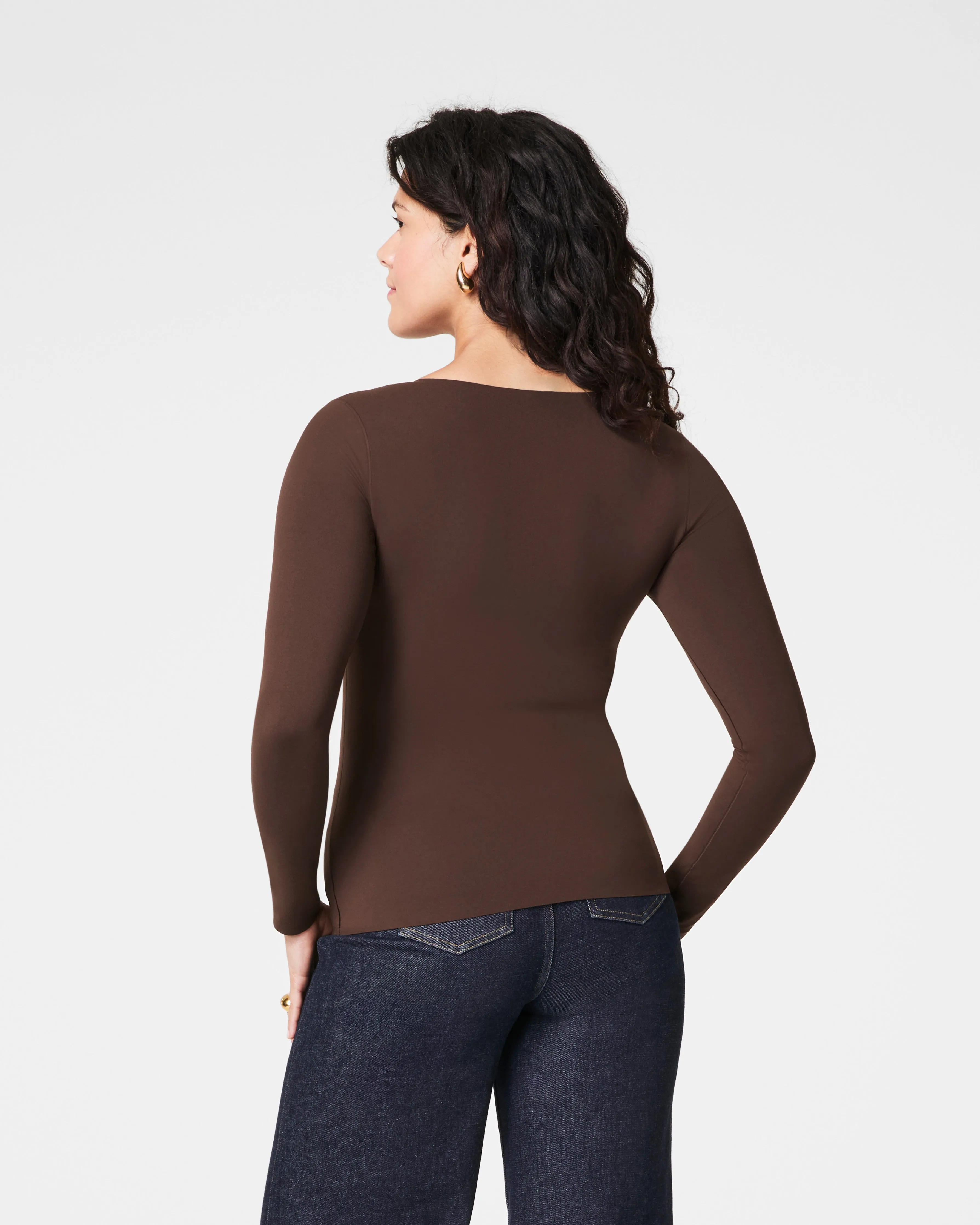 SPANX® Fit-To-You Long Sleeve V-Neck Top