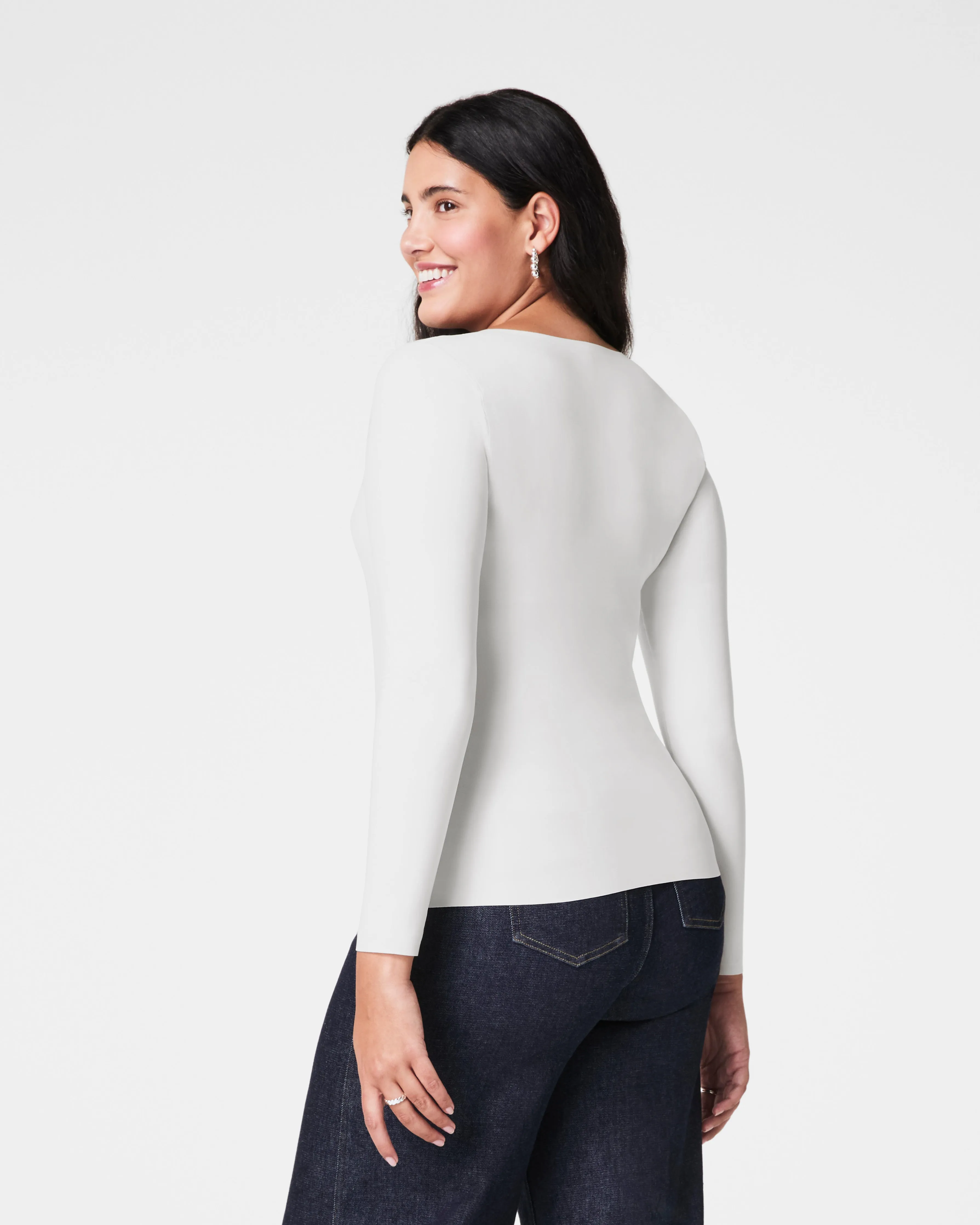 SPANX® Fit-To-You Long Sleeve V-Neck Top